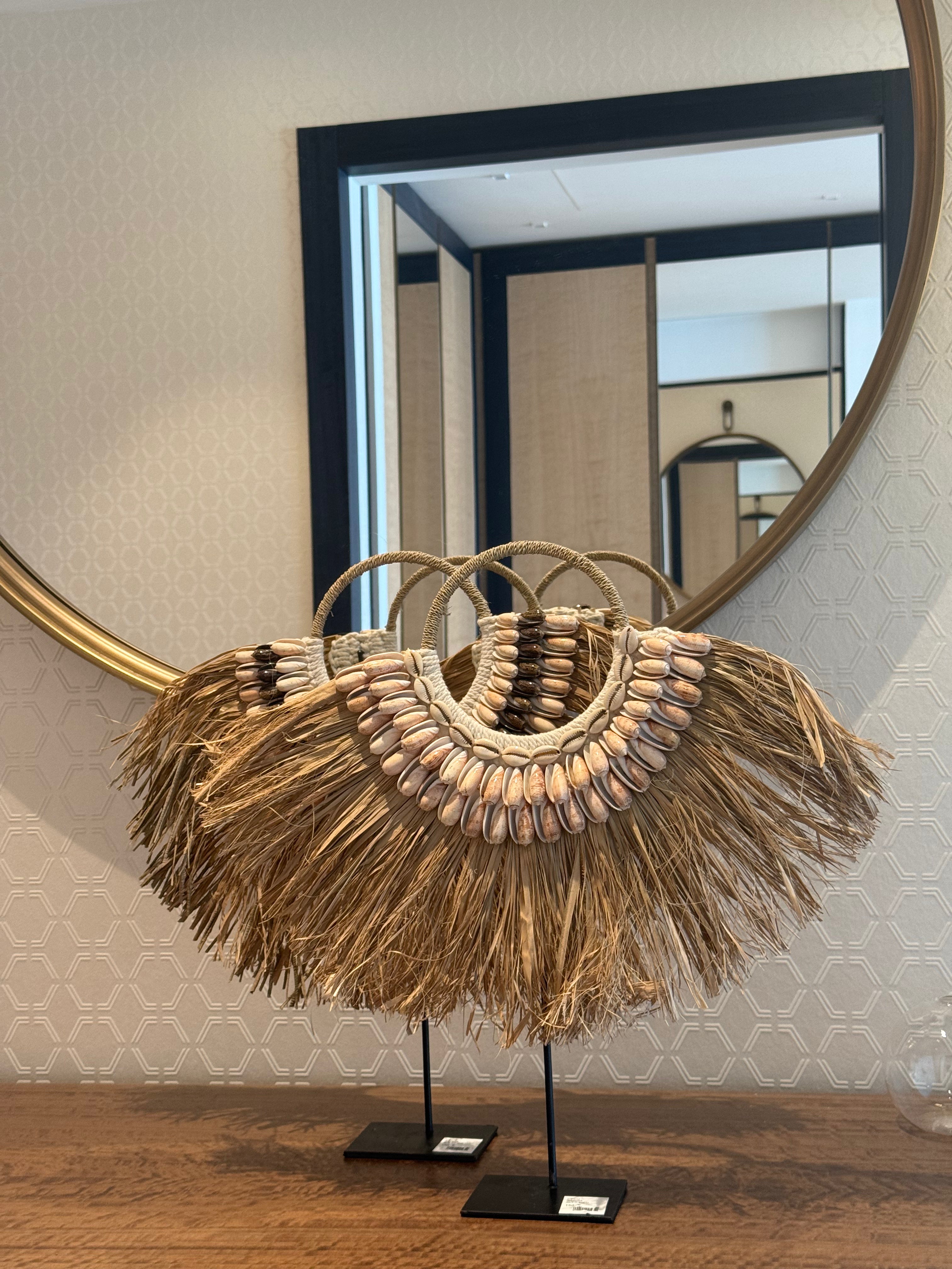 Déco raphia avec pied