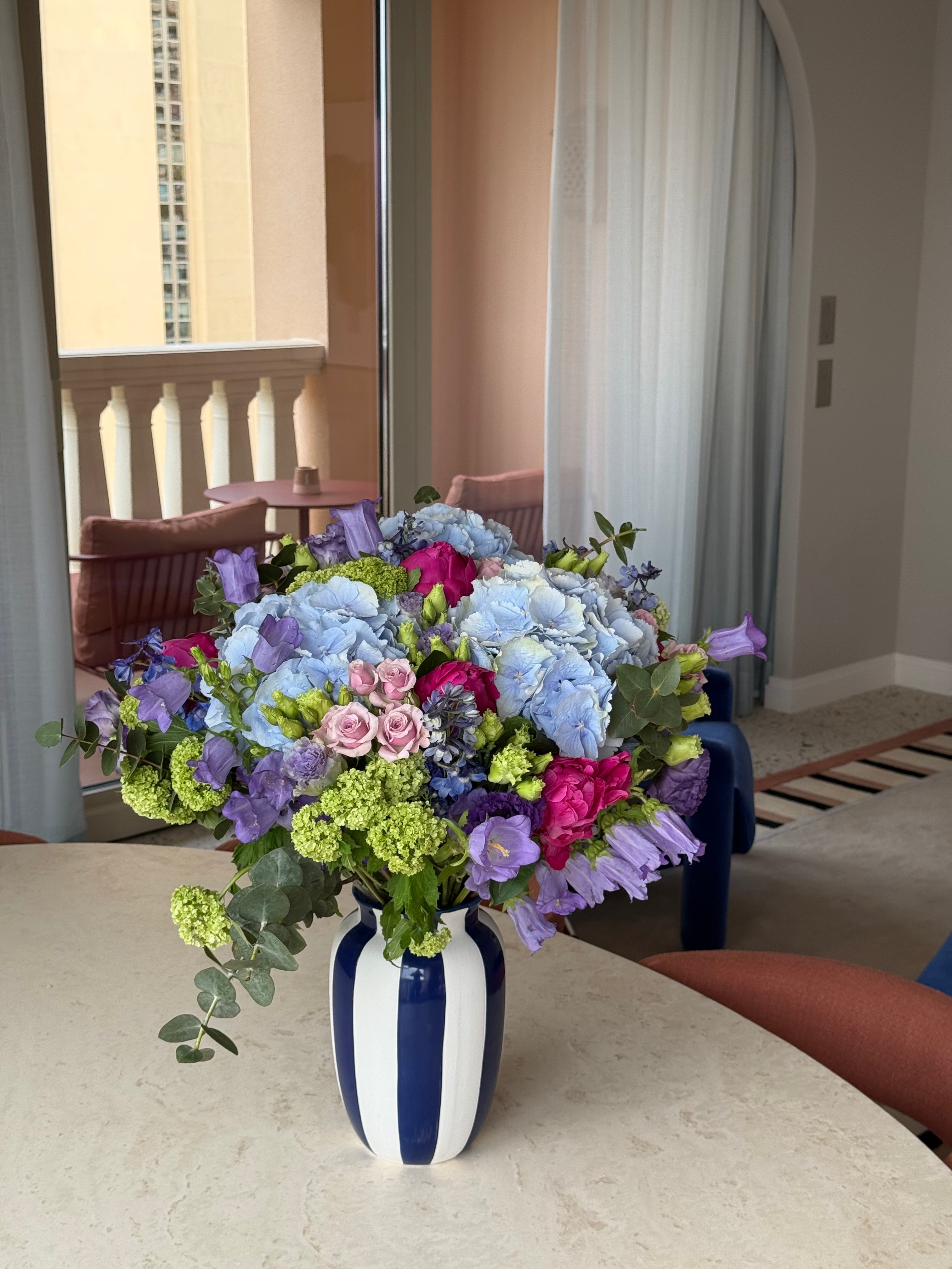 Bouquet Bleu & Rose fête des mères