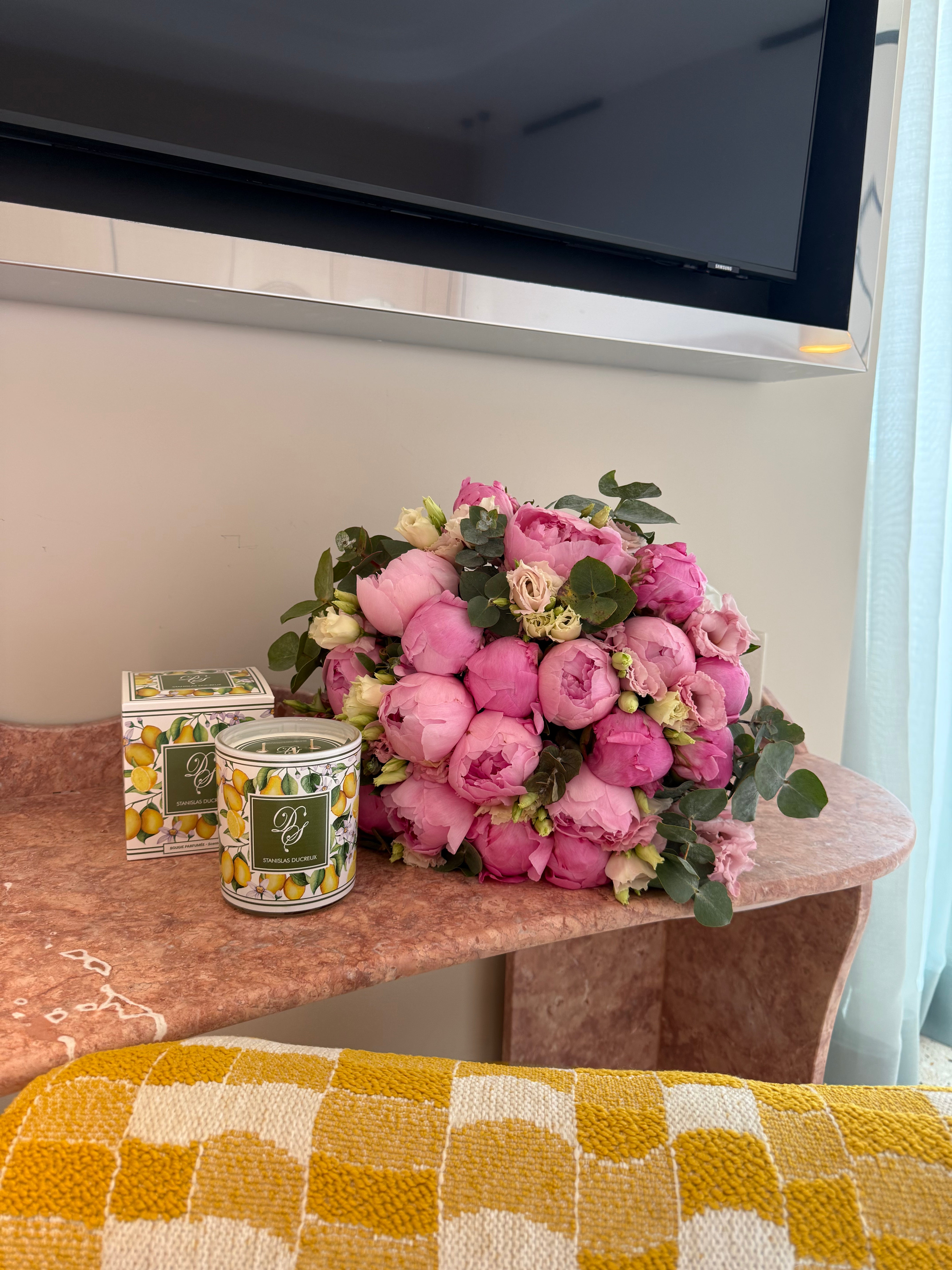 Bouquet fête des mères pivoine
