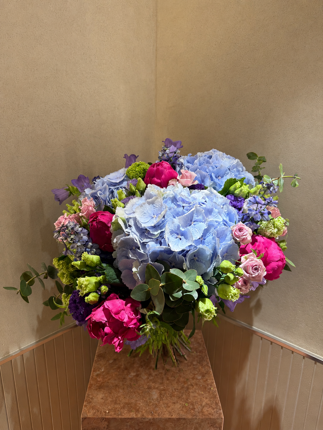Bouquet Bleu & Rose M